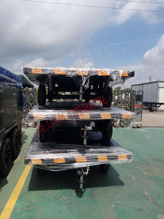 車(chē)間倉(cāng)庫(kù)碼頭用3噸平板拖車(chē)