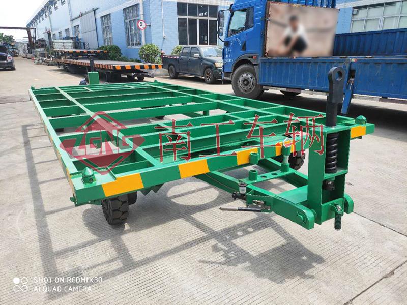 6-ton dual traction flat trailer green